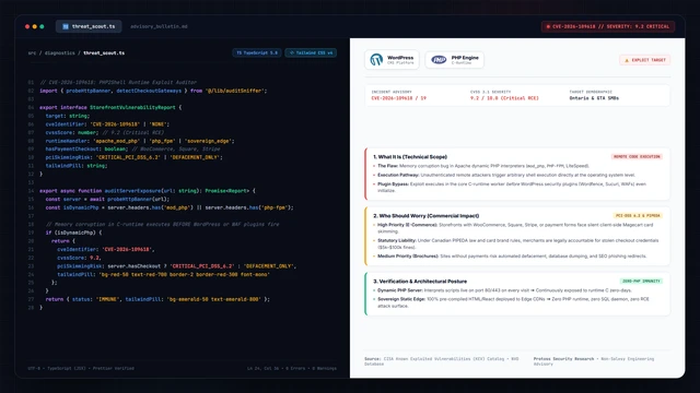 The October 2026 WordPress Panic: What Toronto Storefront & E-Commerce Owners Need to Know About PHP2Shell (And How to Protect Your Online Checkout)